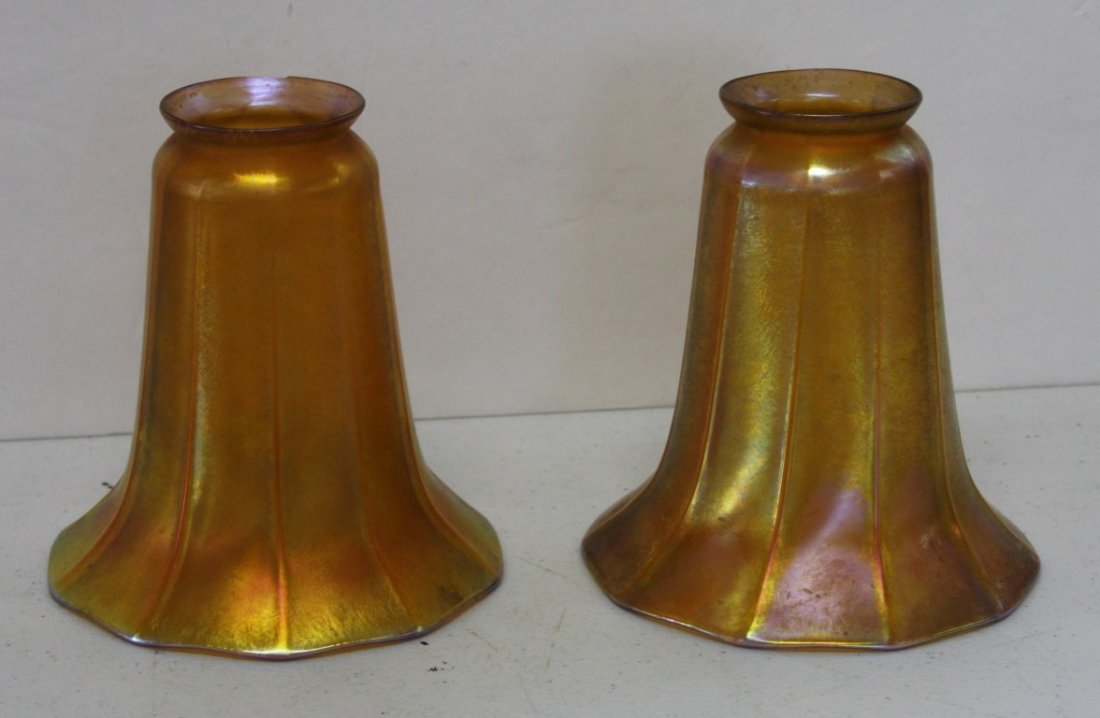 Pair of Lustre Art Glass Shades (1 of 4)
