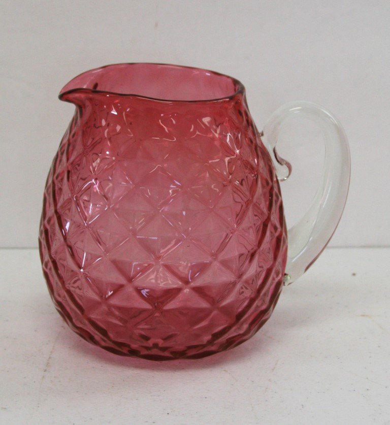 Victorian Cranberry Glass Pitcher (1 of 4)