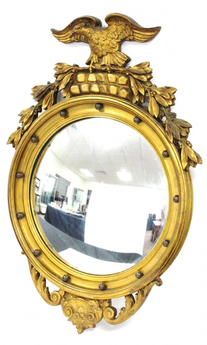 Federal Style Gilt Bulls Eye Mirror (1 of 5)