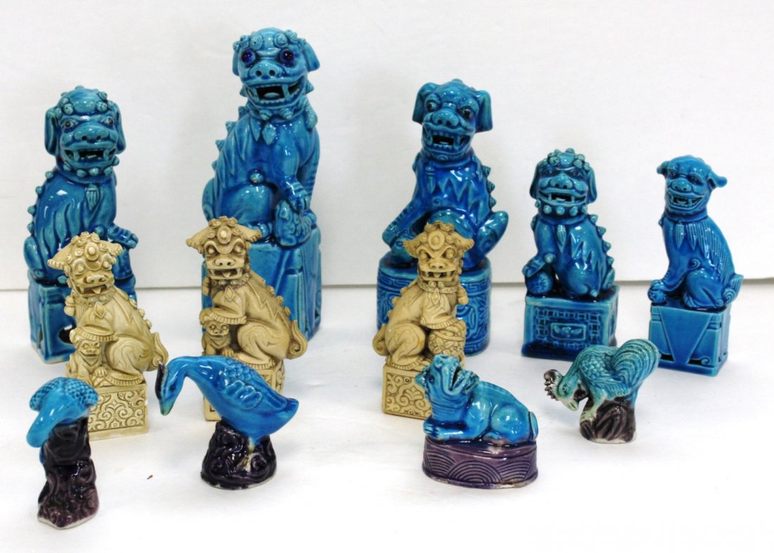 Twelve(12) Chinese Glazed Ceramic Animals (1 of 3)