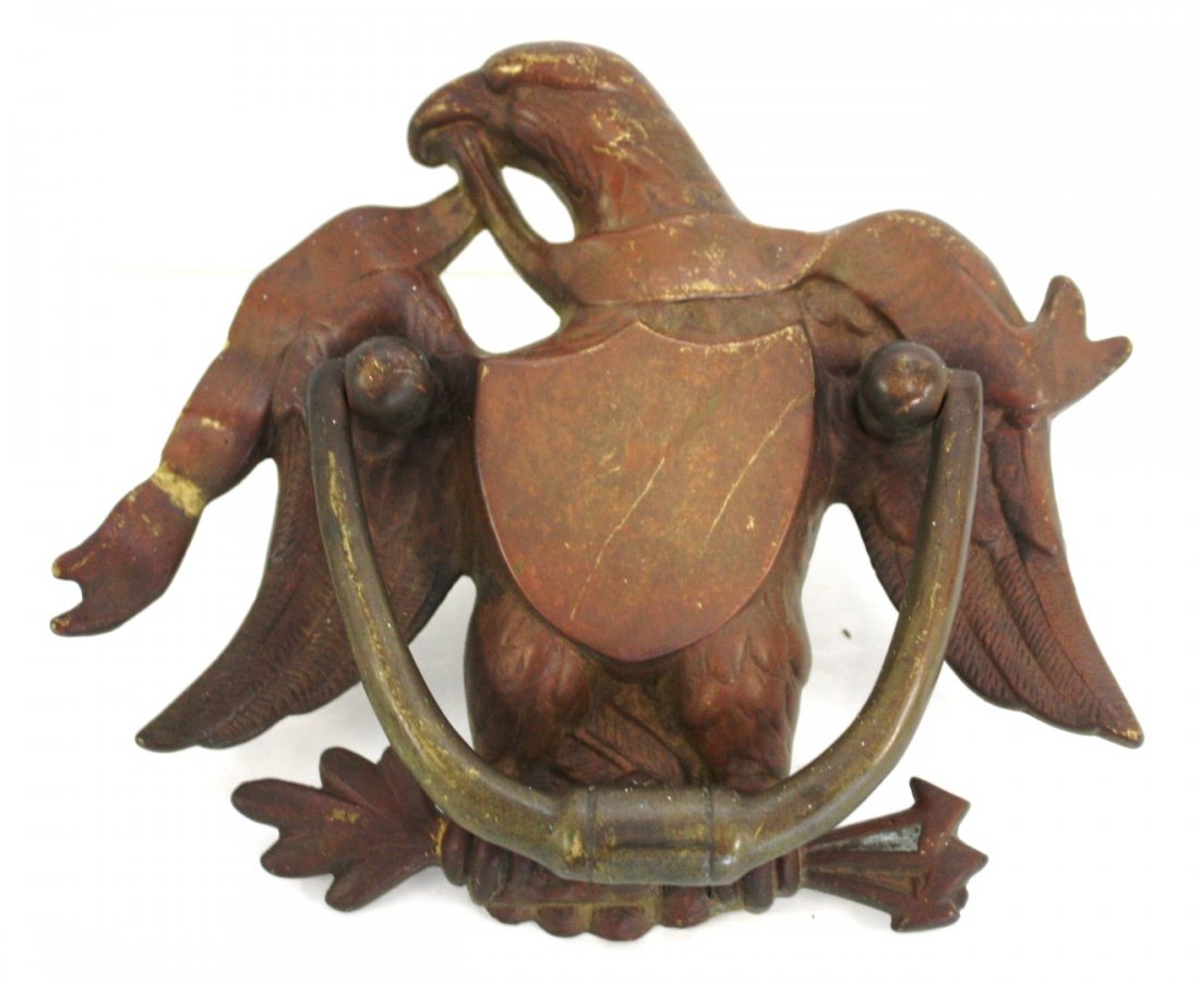 Early Brass Eagle Door Knocker (1 of 3)