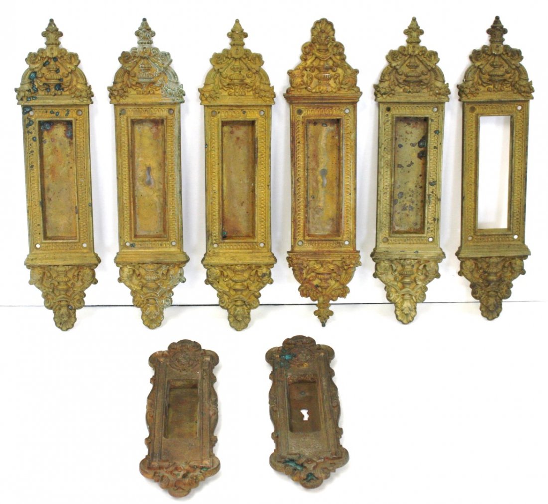 Eight(8) Victorian Architectual Brass Door Plates (1 of 10)