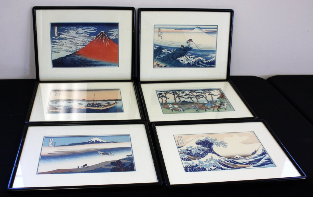 Set of Six(6) Framed Japanese Prints (1 of 5)