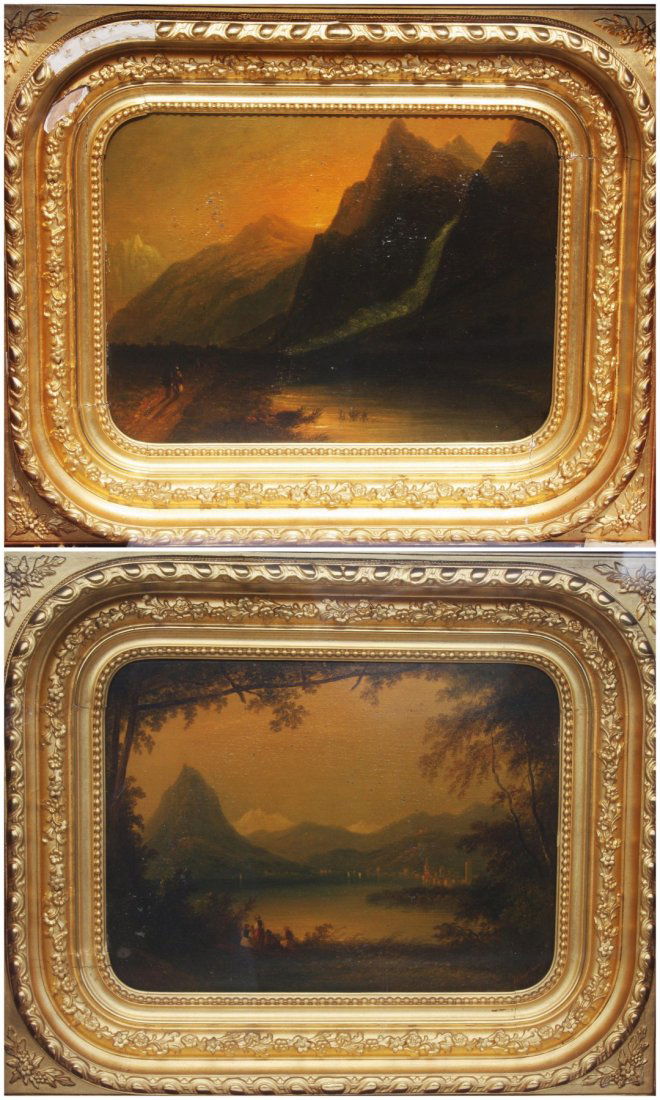 19thC. German; Pair of Oil Paintings Signed (1 of 10)
