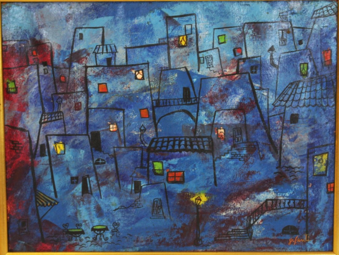 G. Santi; 20thC. Italian Mixed Media Signed (1 of 4)