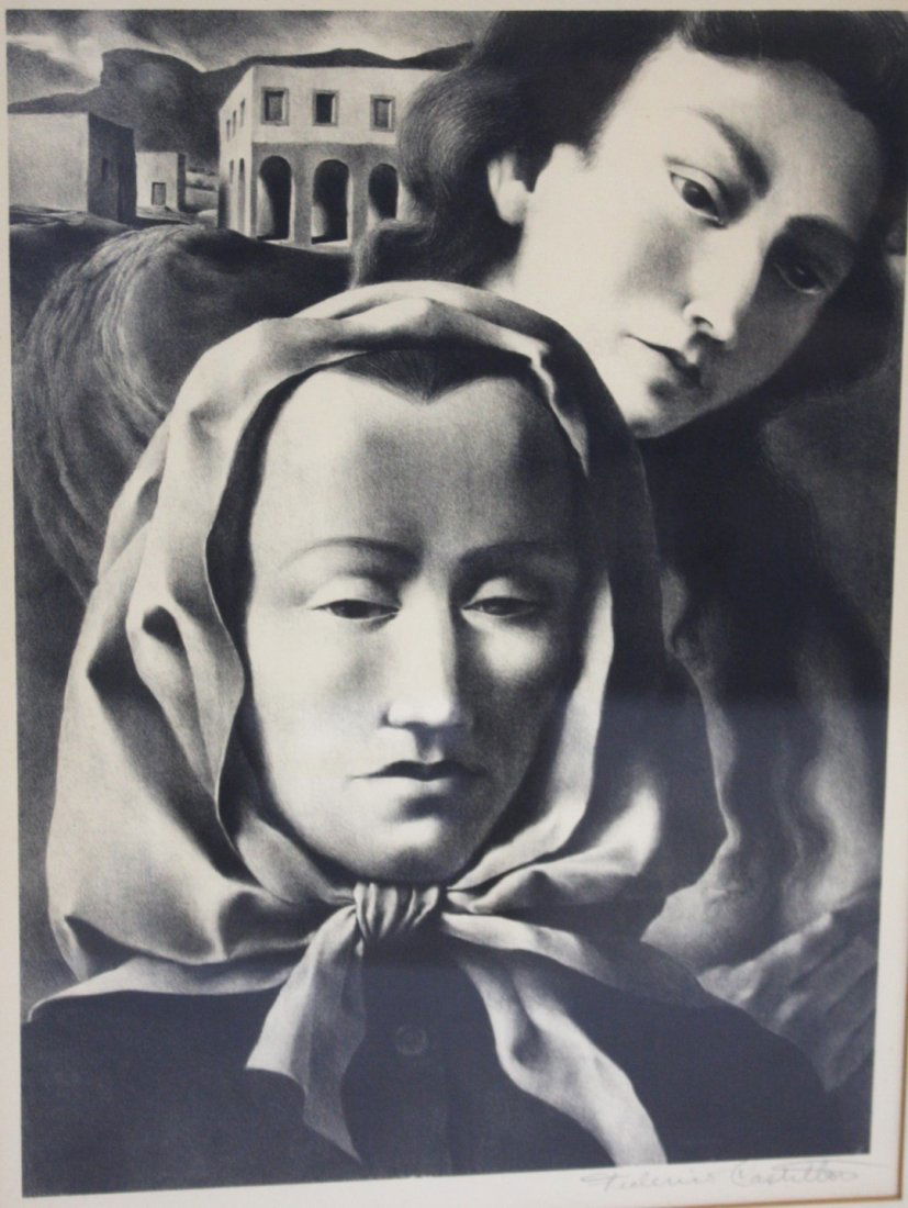 Frederico Castellon; 20thC. Mexican Lithograph Signed (1 of 5)