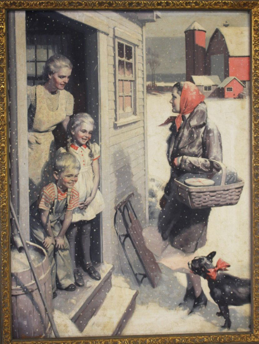 William Reusswig; American Oil Illustration Signed (1 of 10)