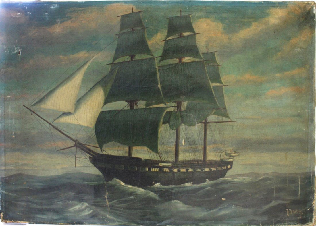 T.Bailey; American Oil Painting Signed (1 of 8)