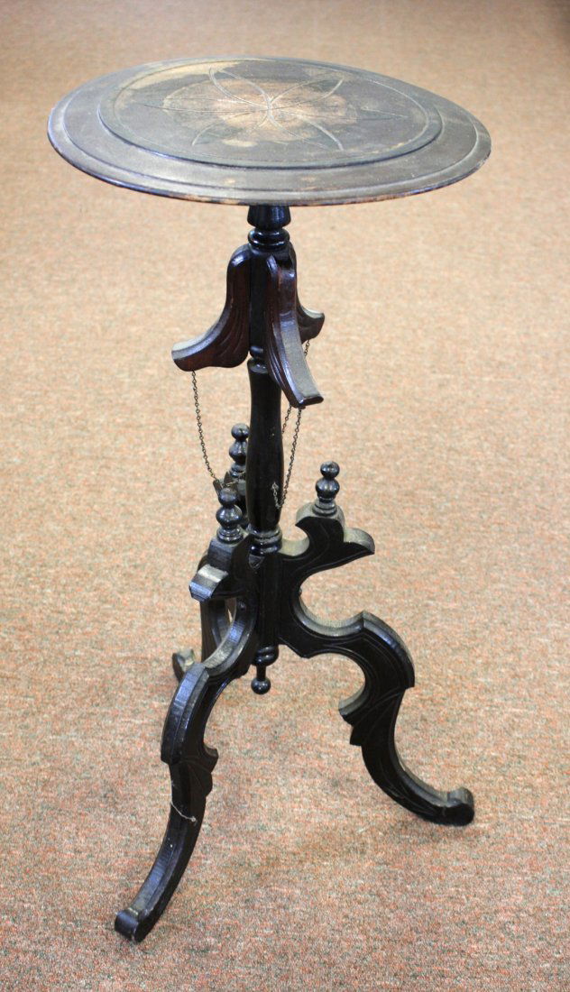 Victorian Carved Walnut Candlestand (1 of 3)