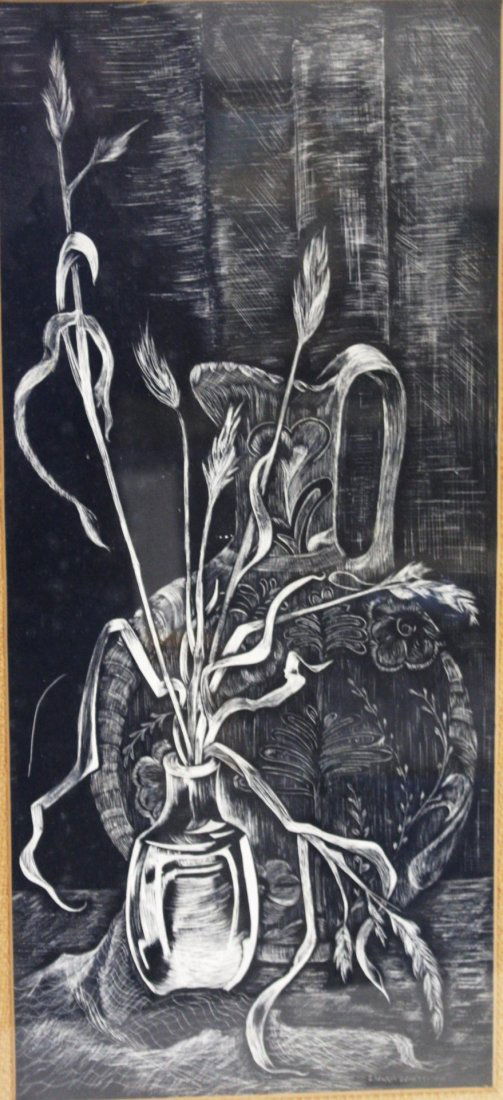 S. Maria Goretti; 20thC. Italian Ink Drawing Signed (1 of 5)