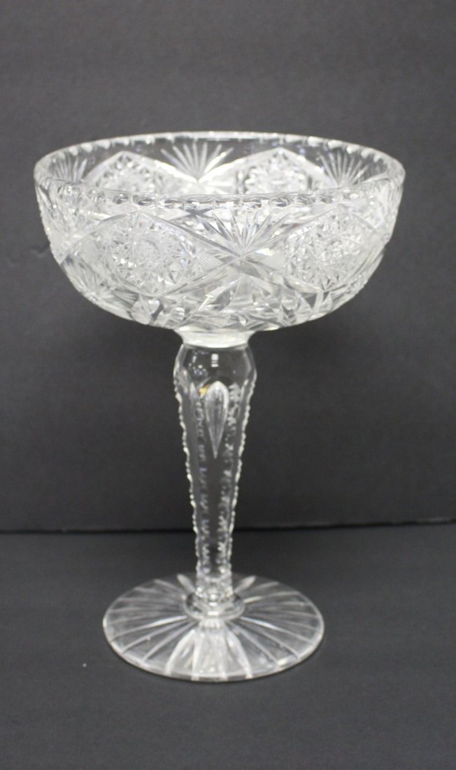 American Brilliant Cut Glass Compote (1 of 4)