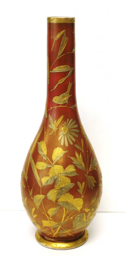 Webb Harrach Enameled Porcelain Vase (1 of 5)