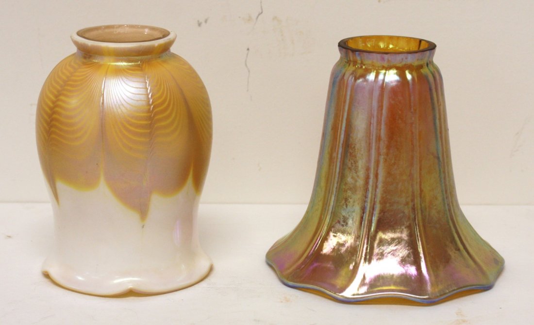 Two(2) Art Glass Shades (1 of 4)