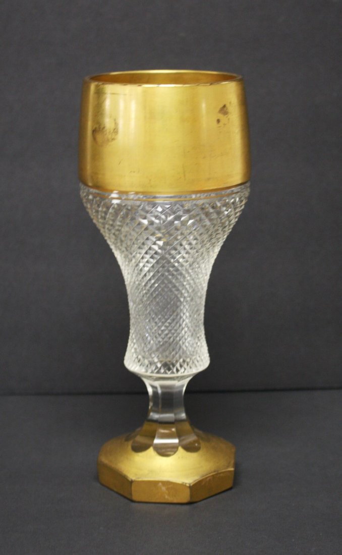 Bohemian Cut Glass Goblet (1 of 3)