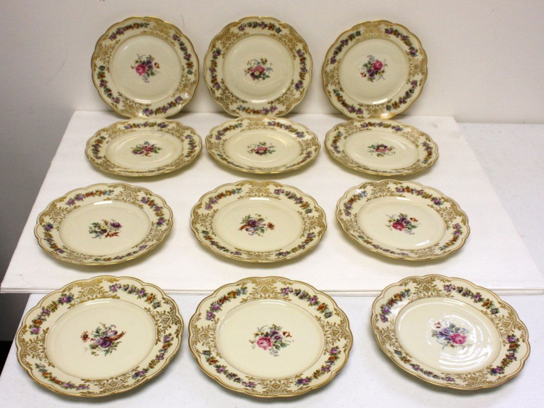 Set of Twelve(12) Royal Bayreuth Porcelain Cake Plates (1 of 5)