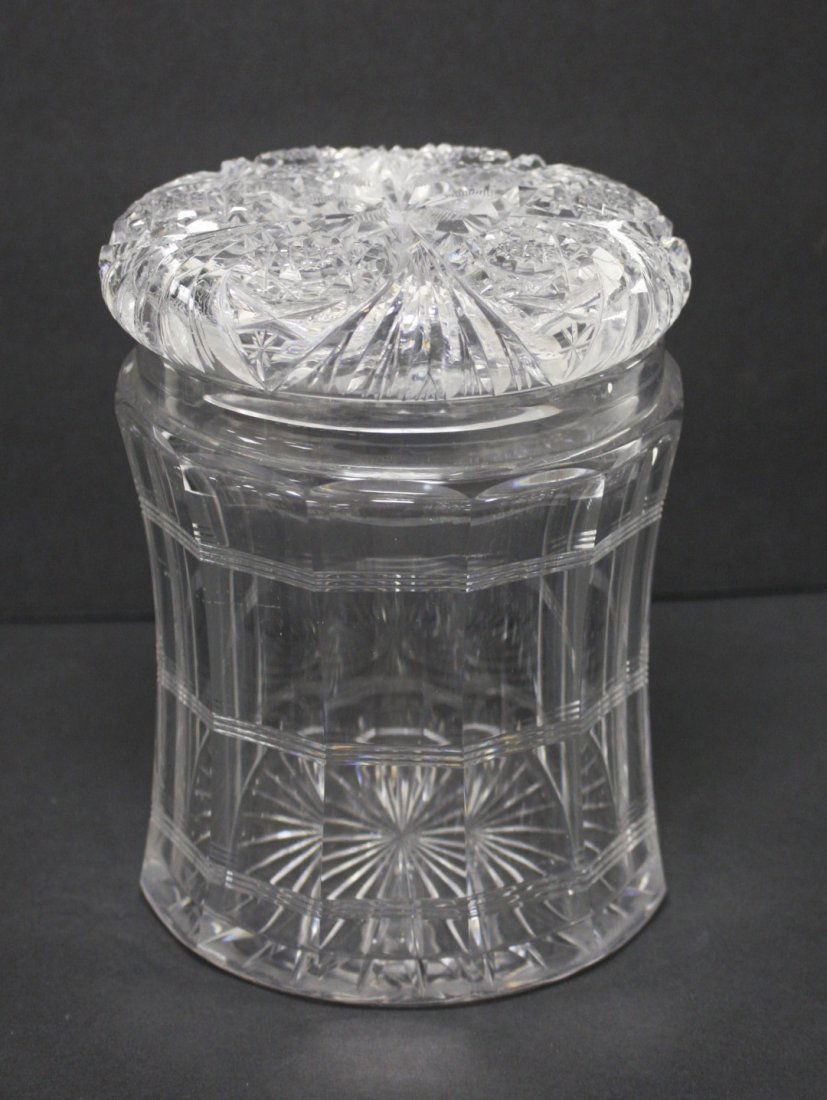 American Cut Glass Cracker Jar (1 of 5)