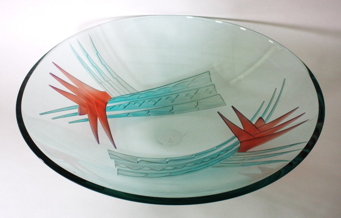 Monumental Art Deco Glass Bowl (1 of 6)