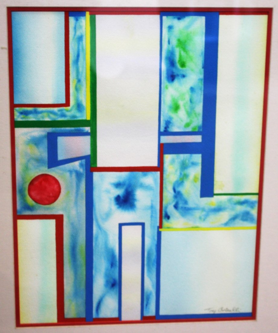 Tony Antorelli; 20thC. Modernist Gouache Signed (1 of 5)