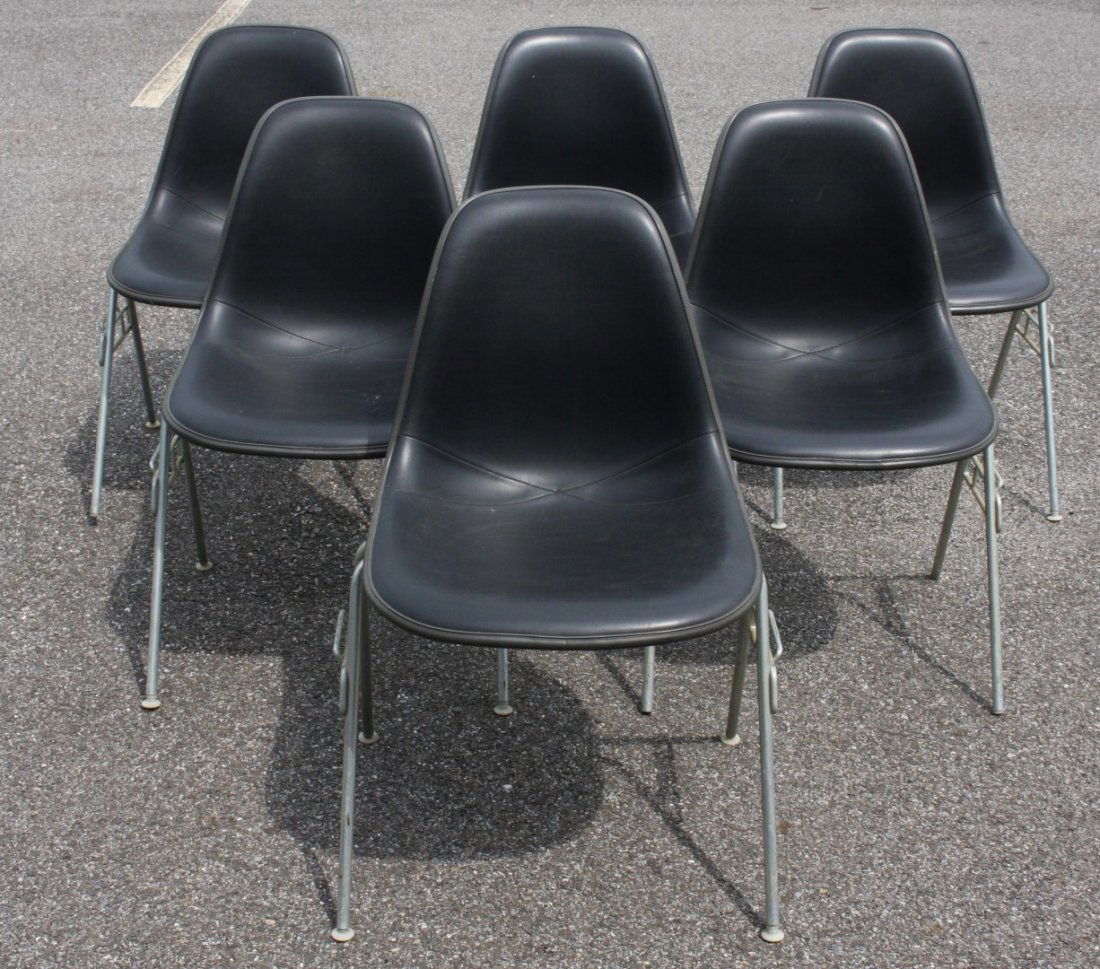 Set of Six(6) Herman Miller Eames Shell Chairs (1 of 8)