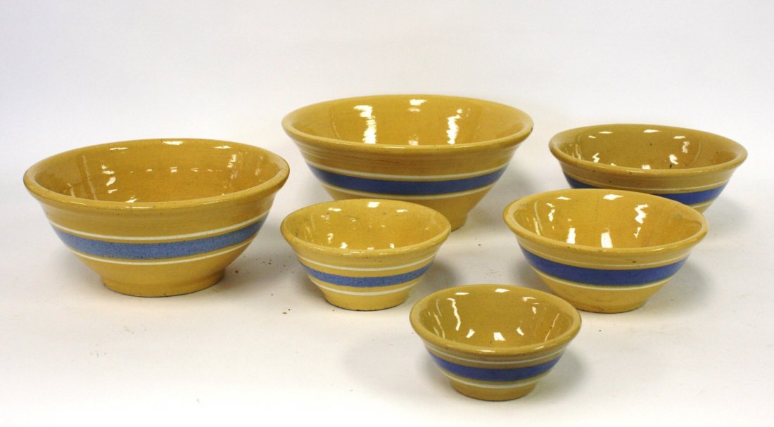 Set of Six(6) Yelloware Nesting Bowls (1 of 4)