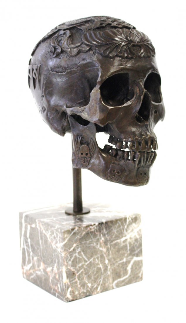 Unusual Bronze Skull (1 of 8)