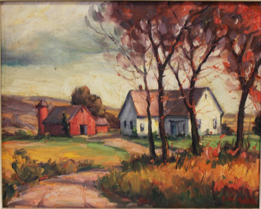 Carl W Illig; Oil Landscape Signed (1 of 6)