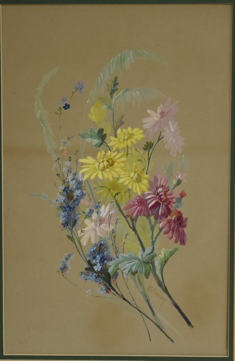 Louis Leon Eugene Billotey; French Watercolor Signed (1 of 4)