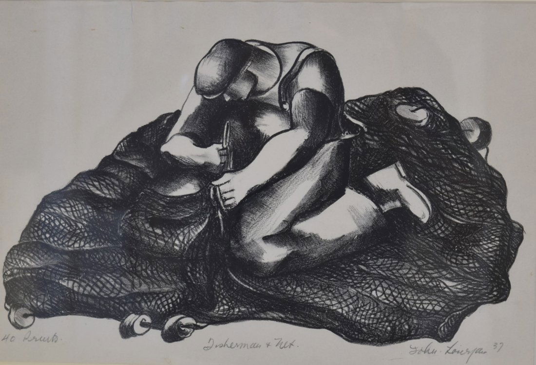 20thC. Framed Lithograph Signed (1 of 6)