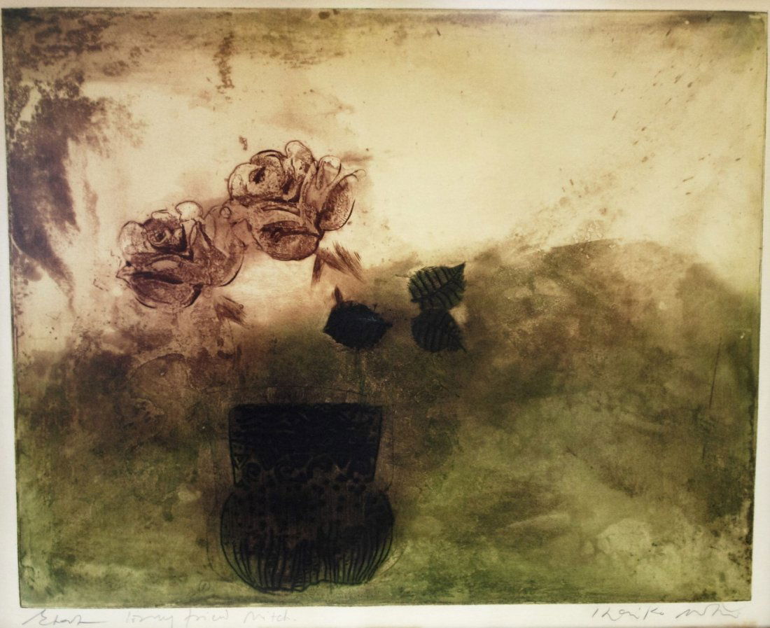 Kaiko Moti; 20thC.East Indian Color Lithogragh Signed (1 of 7)