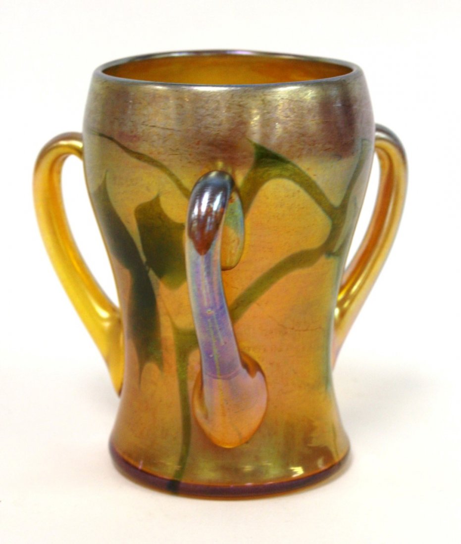 Tiffany Favrile Glass Vase Signed (1 of 6)