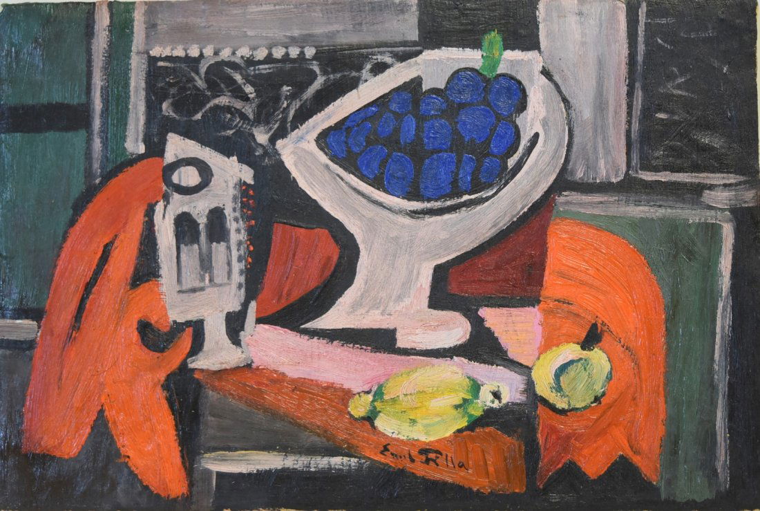 Emil Filla(attributed to); 20thC. Modernist Oil (1 of 6)