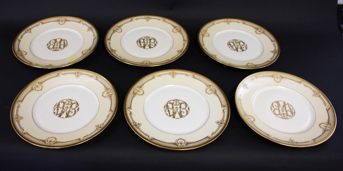Set of Six(6) Dresden Porcelain Plates (1 of 5)