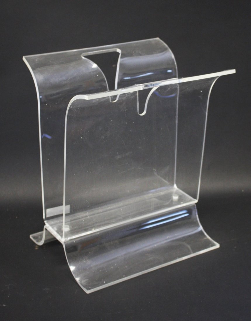 Mid Century Lucite Magazine Holder (1 of 5)