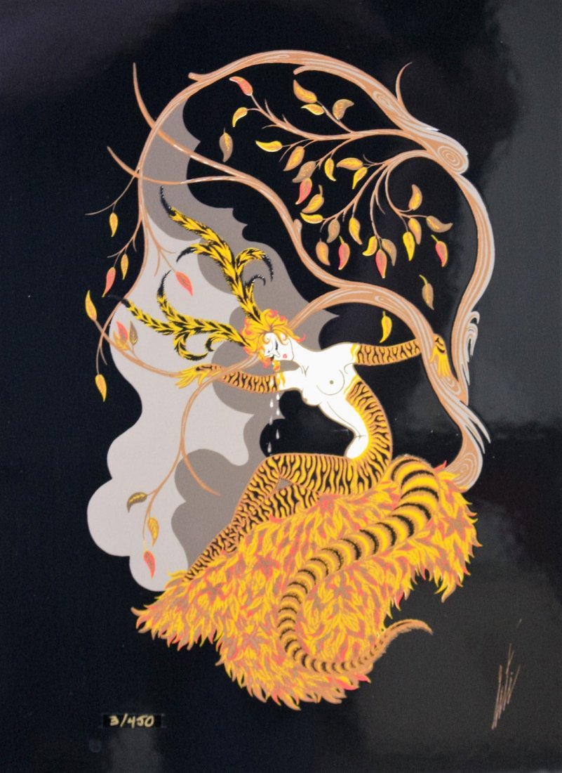 Erte; Limited Edition Porcelain Serigraph Signed (1 of 5)