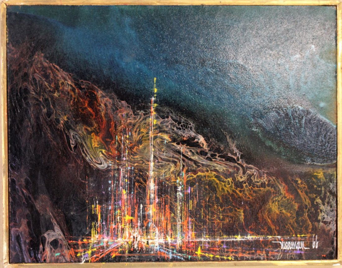 Leonardo Nierman; 20thC. Modernist Mixed Media Signed (1 of 5)