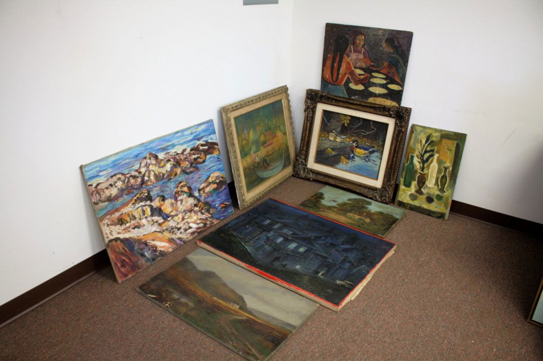 Lot of Eight(8) Miscellaneous Oil Paintings (1 of 4)
