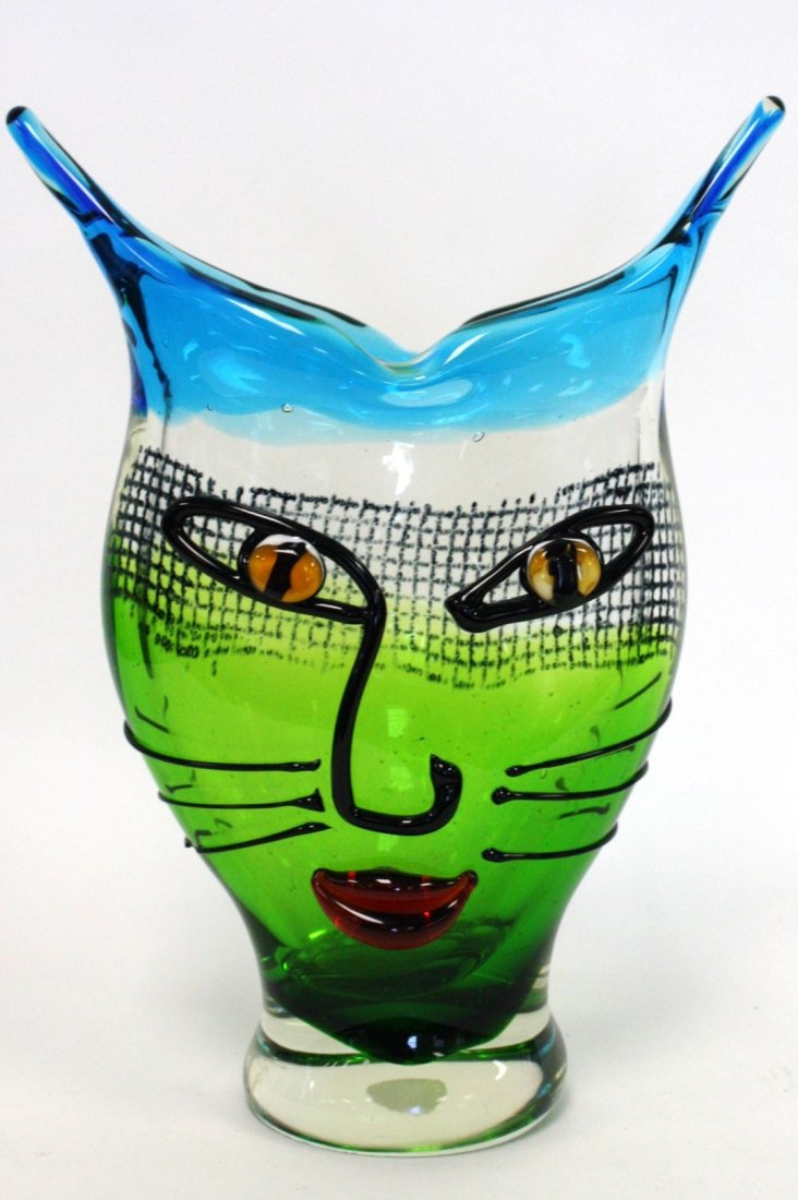 1950's Italian Glass Cat Vase (1 of 6)