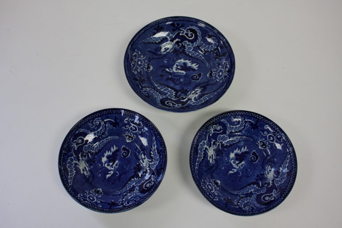 Three(3) Early Staffordshire Ironstone  Bowls (1 of 4)