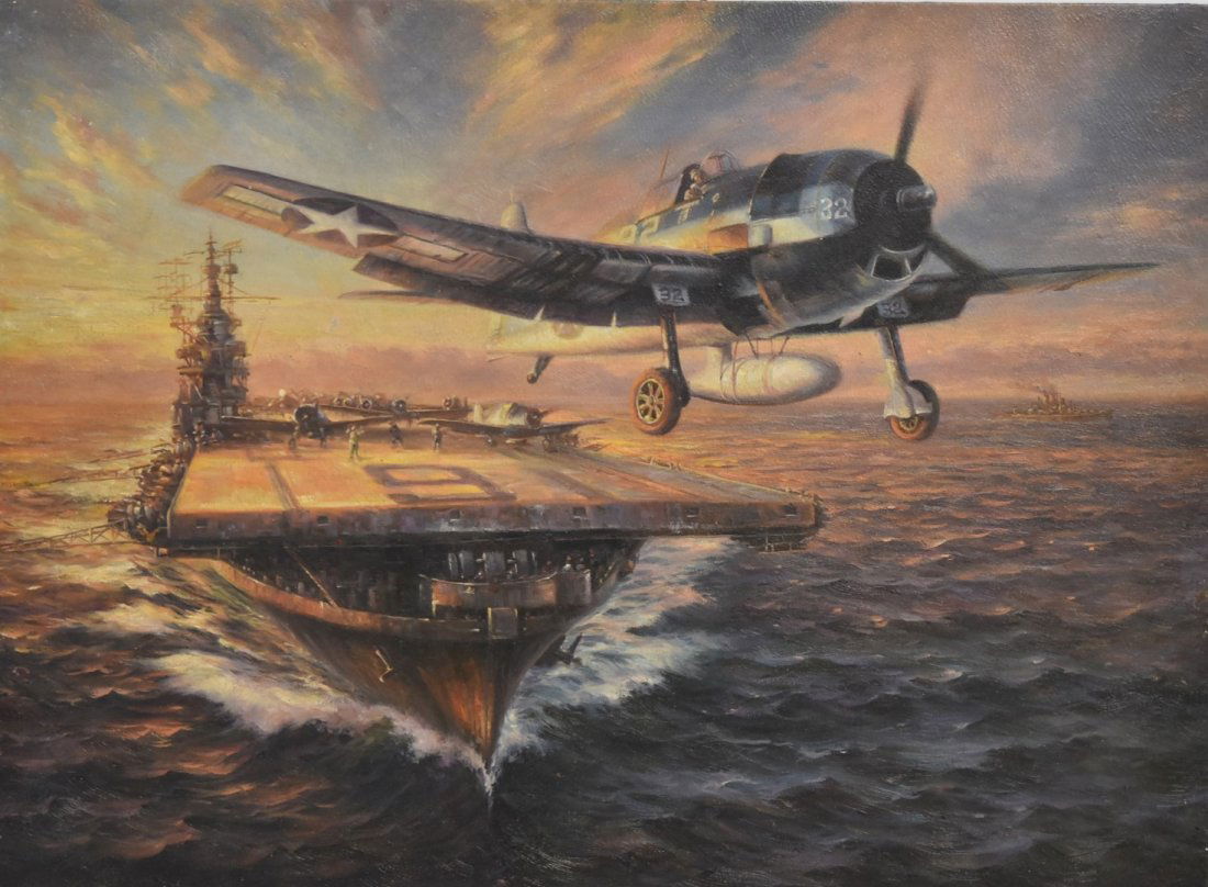 20thC. American School; US Naval Illustration (1 of 4)