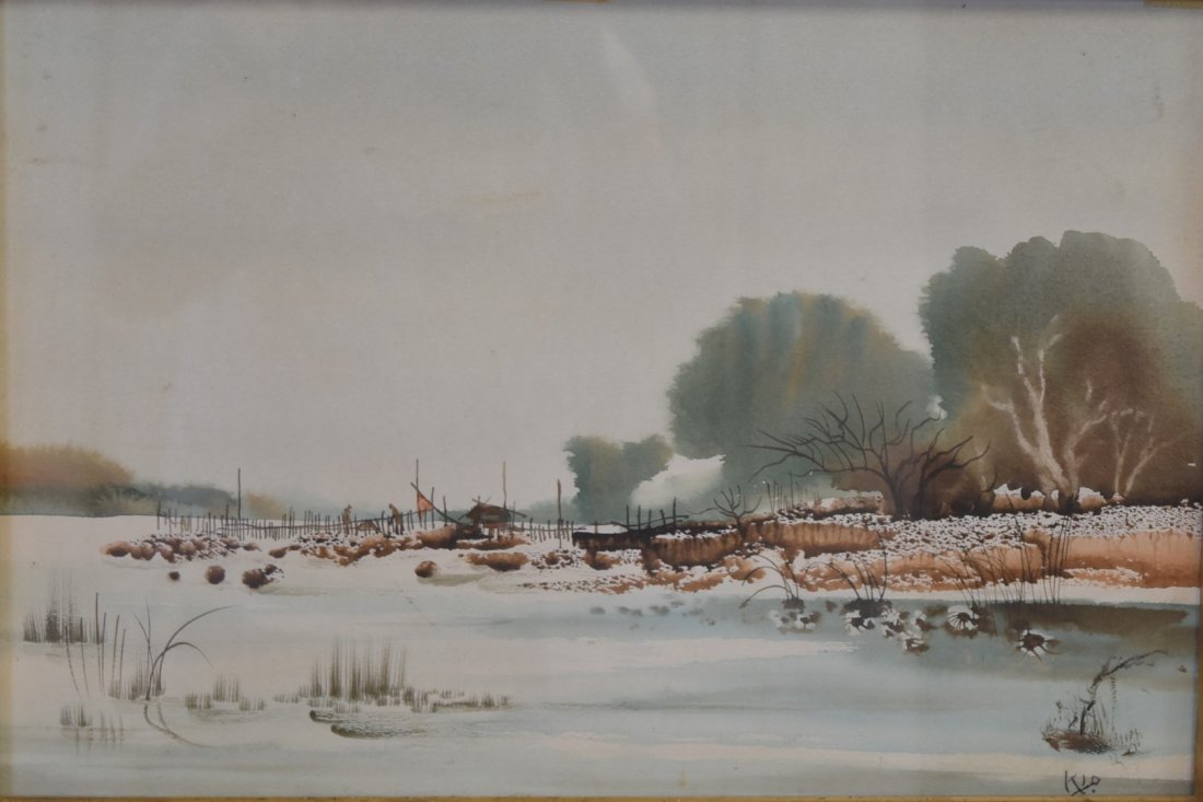 Kid Kosolawat; 20thC. Thailand Watercolor Signed (1 of 4)