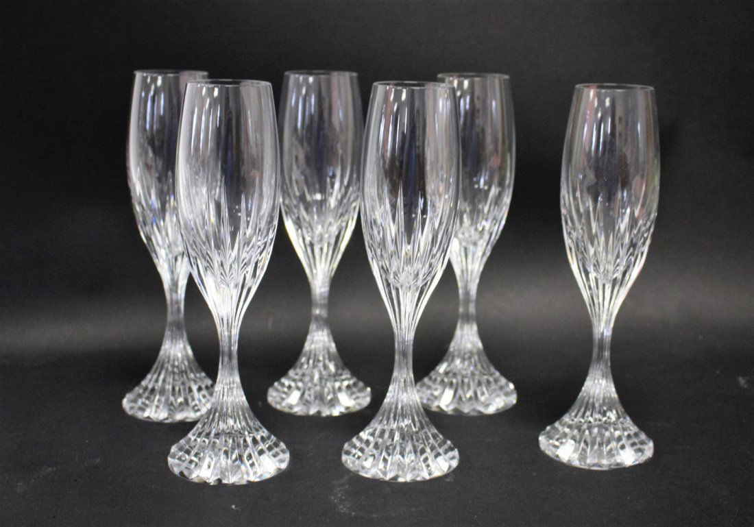 Set of Six(6) Baccarat Crystal Champagnes (1 of 3)