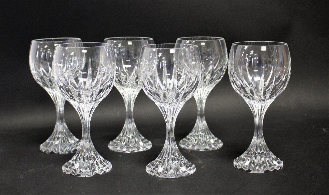 Set of Six(6) Baccarat Crystal Red Wines (1 of 4)