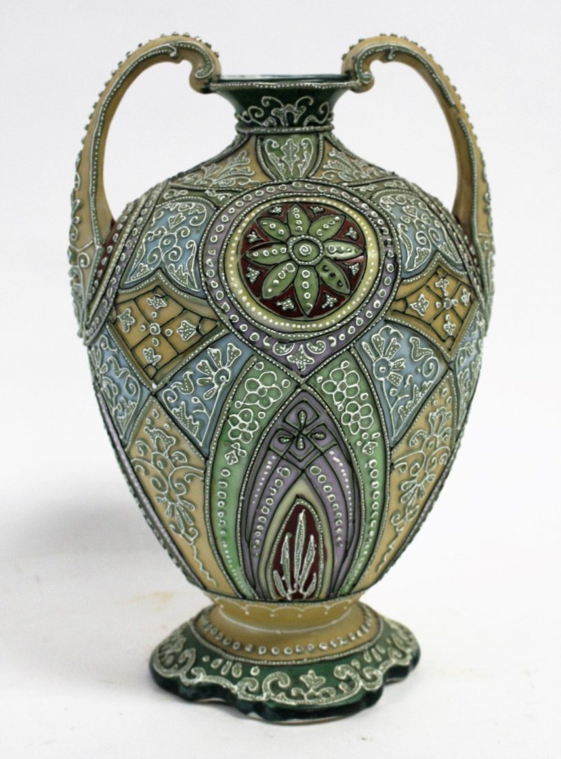 Nippon Moriage Porcelain Vase (1 of 4)