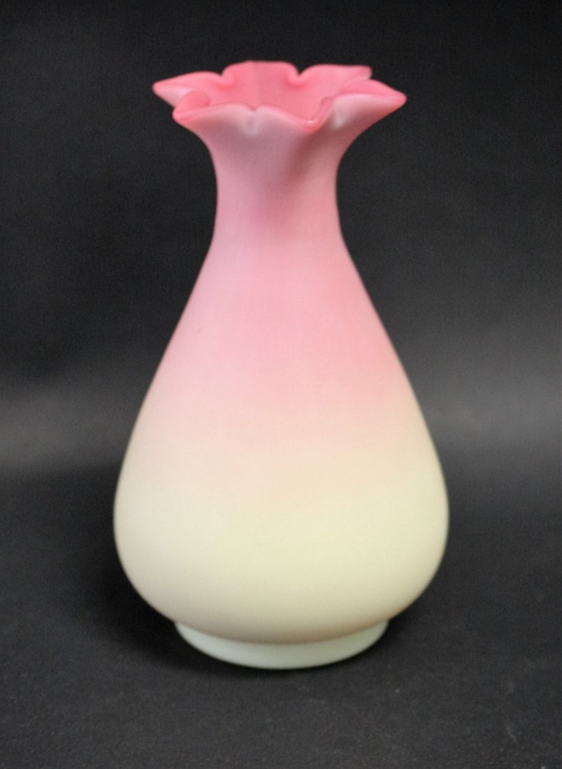 Mt. Washington Burmese Glass Vase (1 of 3)