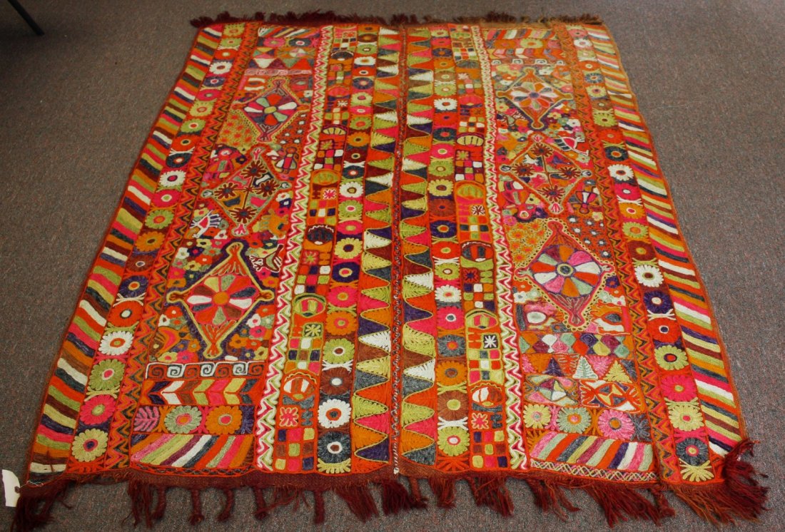 Ornate Crewel Work Tapestry Carpet (1 of 6)