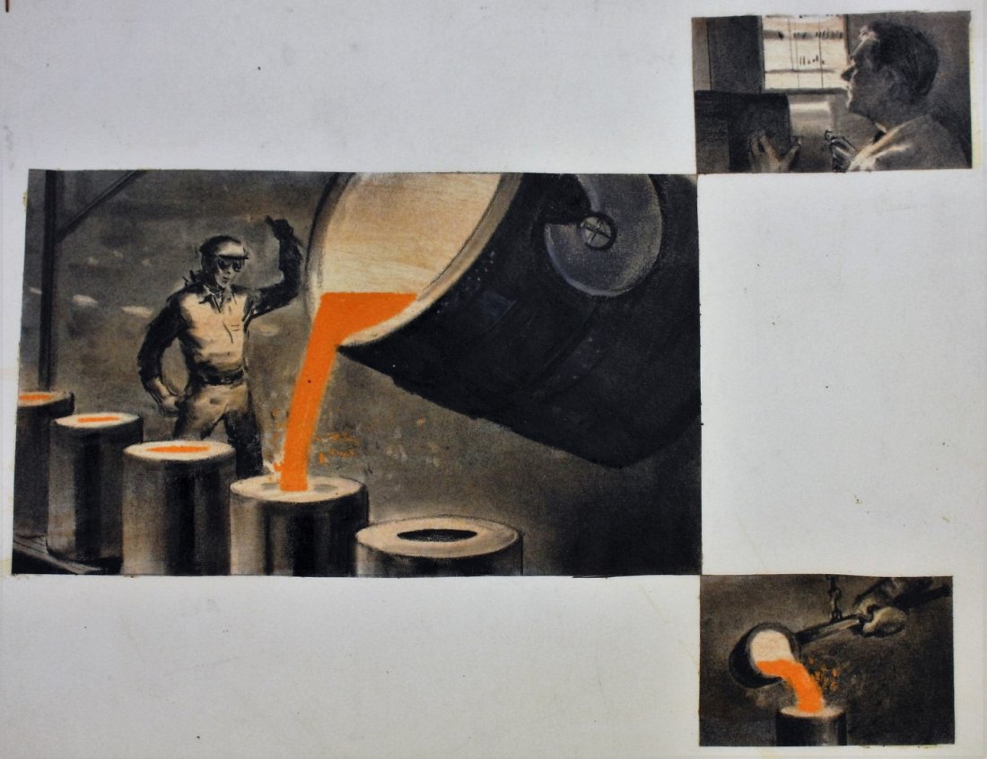 Shannon Stirnweis; 20thC. American Illustration: Pastel and charcoal. Story Illustration. Three(3) vignettes; 10.25in. X 12in.(paper size)