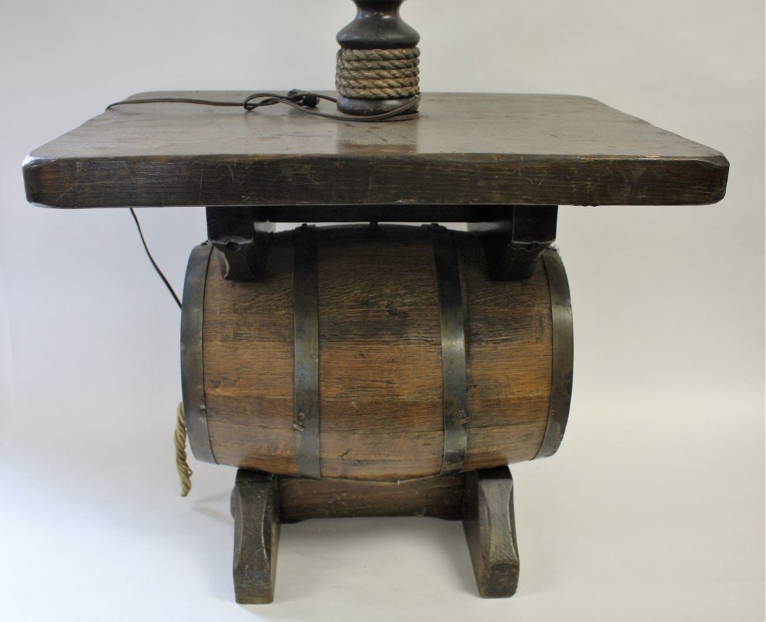 Nautical Pine Keg  Lamp Table (1 of 3)