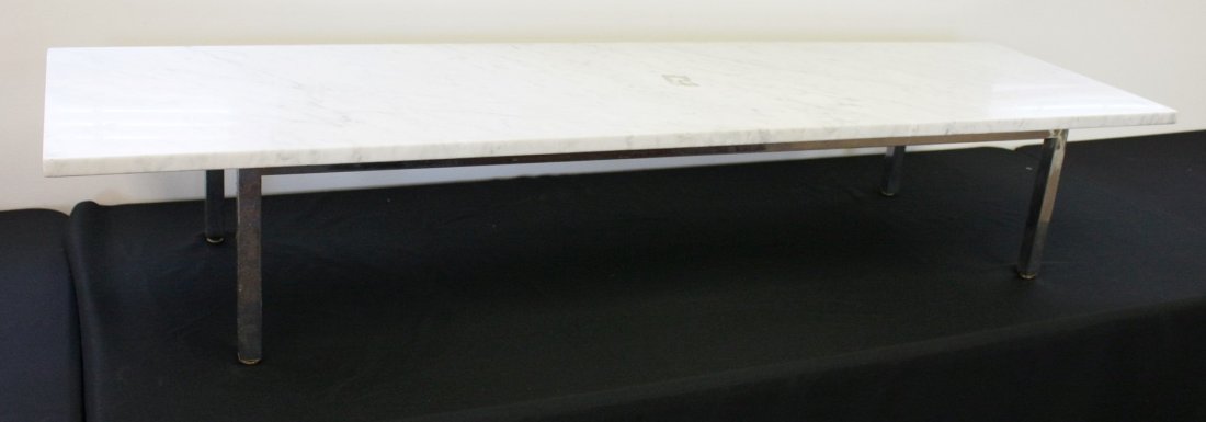 Mid Century Marble and Chrome Coffee Table (1 of 5)