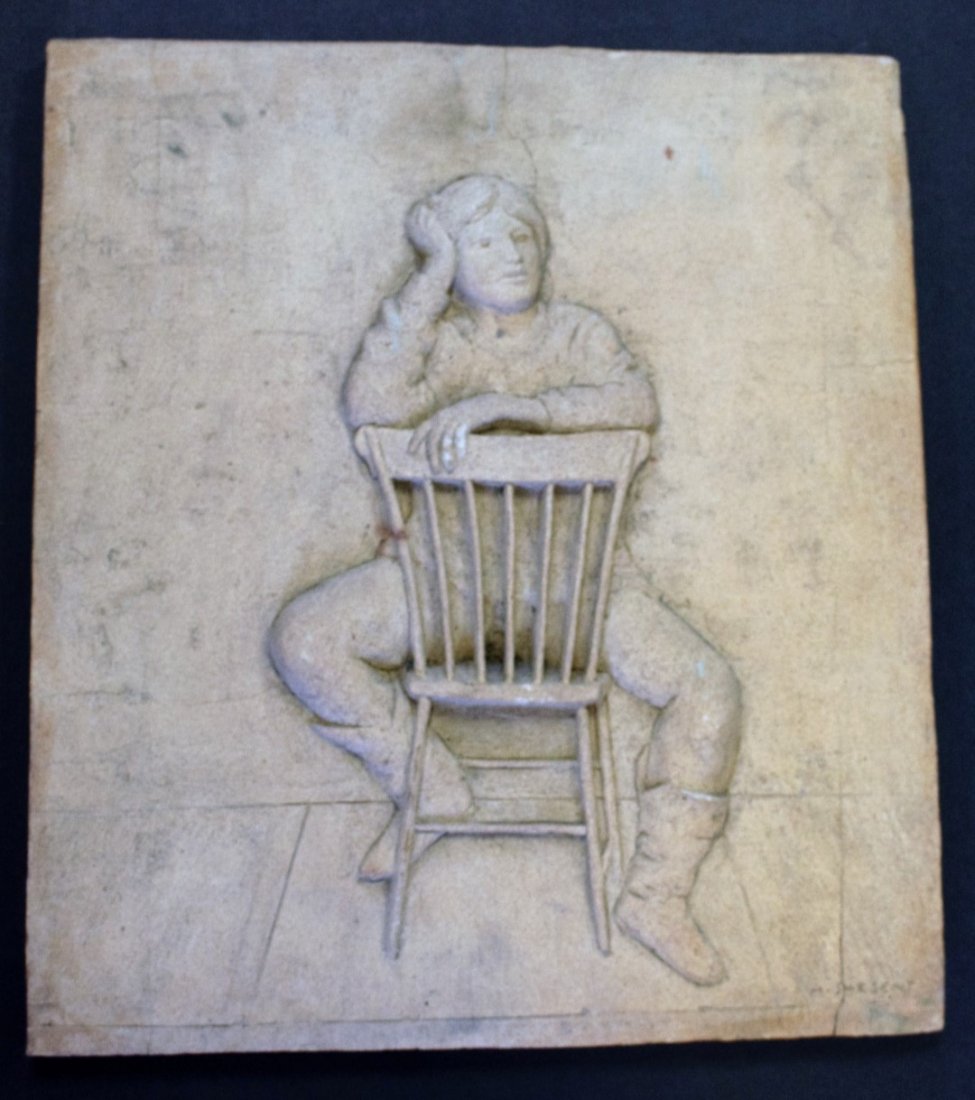 Herbert Sargent; Terracotta Plaque Signed (1 of 8)