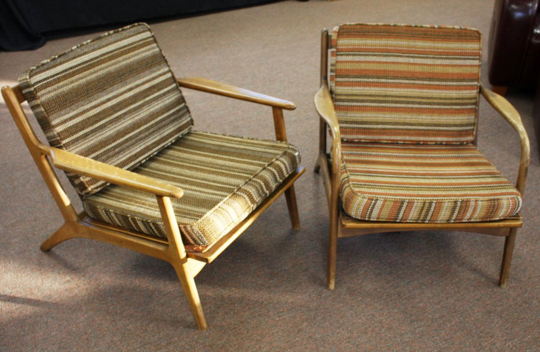 Pair of Danish Mid Century Teakwood Arm Chairs (1 of 6)
